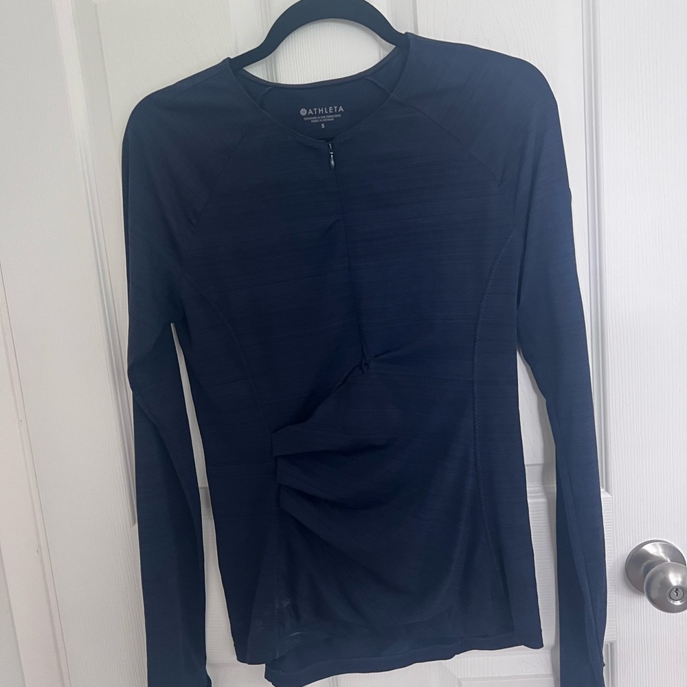 Athleta Navy Half-Zip Athletic Top - Picture 5 of 7